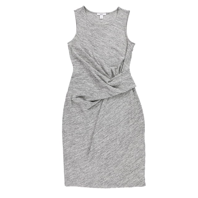 bar III Robe Moulante Froncée pour Femmes, Gris, TTG