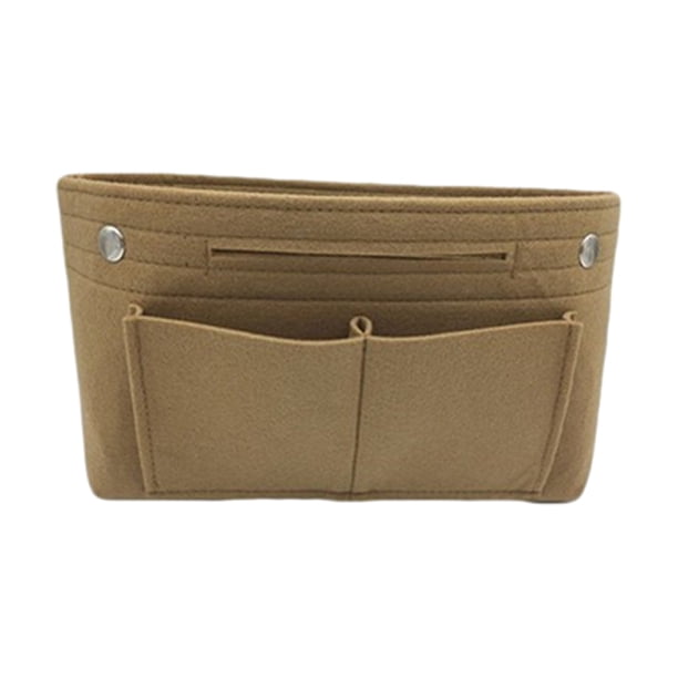 Sonducket La caja fuerte de los cosméticos del bolso del parte movible del fieltro del viaje-amigable en va el bolso interno del cosmético de Bolsas de mensajero y de hombro Café