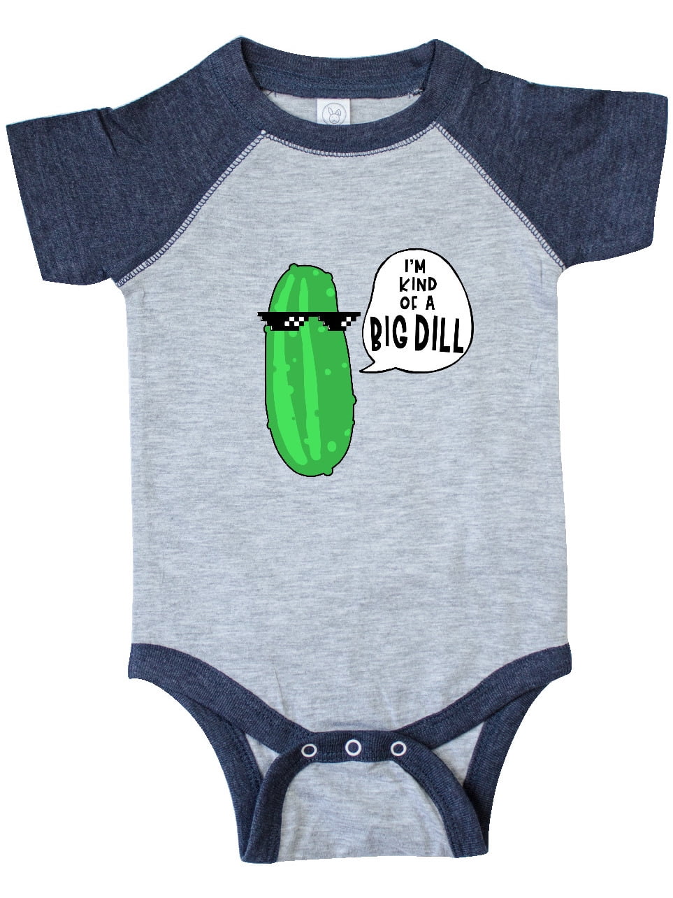 Inktastic I'm Kind of a Big Dill Pickle with Sunglasses Infant Short