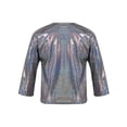 thumbnail image 2 of iiniim Kids Girls Shiny Metallic T-Shirt Long Sleeve Loose T-Shirt for Stage Performance Costume Jazz Hip Hop Dancewear, 2 of 7