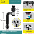 thumbnail image 4 of Bathroom Sink Drain Kit with Flexible Expandable P-Trap Sink Drain Pipe Tube Anti-Odor B ma2540, 4 of 9