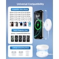thumbnail image 6 of ETEPEHI Magnetic Charger Compatible for iPhone: Wireless Charging Pad Compatible with iPhone 16 15 14 Pro Max Plus 13 12 Pro Max & AirPods 4 3 2 Pro, White, 6 of 8