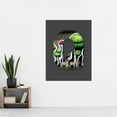 thumbnail image 2 of Letter Q Abstract Trippy Grey Green Decorative Graffiti Mural Alphabet Initial Stencil Extra Large XL Wall Art Poster Print, 2 of 3