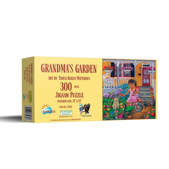 SUNSOUT INC - Grandma's Garden - 300 pc Jigsaw Puzzle by Artist: Tricia Reilly-Matthews - Finished Size 18" x 24" - MPN# 35930