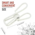 thumbnail image 3 of 30 Pack White Chip Clips for Food Bags- PVC 2 Inch Coated Sealer for Sealing Food - Paper Holder, Clothesline Clip for Laundry Hanging, Kitchen Bags, Multipurpose Clothes Pins, 3 of 6