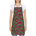 thumbnail image 2 of Naloa 1Pack Adjustable Bib Apron Waterdrop Resistant Cooking Kitchen Aprons for Women Men Chef, Graffiti Tape Print, 2 of 5