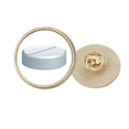 thumbnail image 1 of White Pill productos de cuidado de la salud patrón Broche de oro metálico circular, 1 of 3