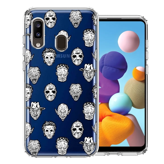 MUNDAZE For Samsung Galaxy A20 Halloween Horror Villains Design Double Layer Phone Case Cover