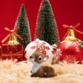 thumbnail image 3 of Mouliraty Reindeer Christmas Ornaments, Simulation Mini Sika Deer Lying Deer Decoration Simulation Sika Deer Model, Coffee, 3 of 5
