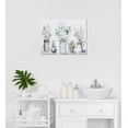 thumbnail image 2 of Botanical Bathroom Wall Art Flower Bathroom Pictures for Wall Canvas Prints Modern Home Decorations For Bathroom Kitchen Laundry Room Bedroom Framed Ready To Hang 16"x12", 2 of 6