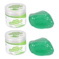 thumbnail image 3 of Pegamento de limpieza suave multiusos para coche, herramienta limpiadora de polvo y suciedad para salpicadero de goma (verde + verde), 2 uds., 3 of 8