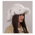 thumbnail image 3 of Sombrero de orejas de conejo cálido de invierno para hombres y mujeres - Gorra de solapa de forro polar sintético para el frío, actividades al aire libre y regalos, 3 of 5
