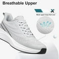 thumbnail image 6 of vibdiv Men's Comfortable Walking Shoes Lightweight Breathable Non-Slip Fashion Running Sneakers Light Grey Size 9, 6 of 9