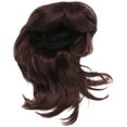 thumbnail image 2 of Women Hair Wigs Ladies Party Daily Natural Wave Dark Brown Side Parting Synthetic None Lace Wigs with Bangs, 2 of 4