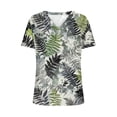 thumbnail image 6 of BRGZLK Women's Short Sleeve V Neck T Shirts Cute Floral Printed 2026 Summer Casual Pleated Loose Top, 6 of 7