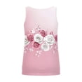 thumbnail image 3 of Fmbrln Tank Tops for Women Summer Sleeveless V Neck Floral Print Boho Tops Fashion Casual Front Pleated Vacation Beach Blouses, 3 of 5