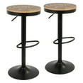 thumbnail image 2 of LumiSource Black Dakota Barstool - Set of 2, 2 of 9
