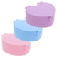thumbnail image 3 of Juego de 3 joyeros pequeños de plástico con forma de corazón y espejo interior., 3 of 7
