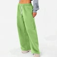 thumbnail image 7 of Ydkzymd Women's Sweatpants High Waist with Pockets Women Pants Casual Loose Fit for Workout Lounge Elasitc Drawstring Trousers Athletic Baggy Pants Green M, 7 of 7