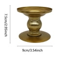 thumbnail image 2 of Vintage Metal Candle Holder - Short Iron Candlestick Stand for Wedding, Dinner Party & Home Decor - Elegant Decorative Centerpiece for Tables - Ideal Gift for Any Occasion Gold, 2 of 4
