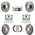 thumbnail image 1 of Transit Auto Front Rear Disc Brake Caliper Rotors Drums Ceramic Pads Kit (8Pc) for Car Toyota Corolla KC8-101591N, 1 of 11