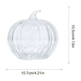 thumbnail image 3 of Hovilon Glass Pumpkin Vase for Flowers, Decorative Hydroponic Pumpkin Flower Vase in Clear Green Orange, Thick Glass Centerpiece for Fall Thanksgiving Halloween, Compact Tabletop Home Decor Gift, 3 of 6