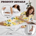 thumbnail image 6 of DISNIMO Women's Short Sleeve Pajama Sets Soft Sleepwear Summer 2 Piece Pjs Set Short Sleeve Tops and Capri Pant Lounge, S, 6 of 7
