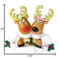thumbnail image 6 of Ornaments by Elves Personalized Reindeer Couple Christmas Tree Ornaments 2024 Holiday Decor .25lbs, 6 of 10