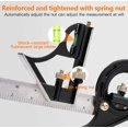 thumbnail image 2 of Jinsinto Combination Squares Set, Angle Finder with Adjustable Angle, Stainless Steel and Zinc Alloy Woodworking Engineer Multifunctional Measuring Tool, (300mm), 2 of 5