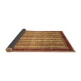 thumbnail image 2 of Ahgly Company Indoor Round Abstract Brown Modern Area Rugs, 3' Round, 2 of 4