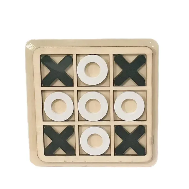 Wooden XO Triple Board Chess For Kids Early Educational Entertainment Casual Battle Table Play Building Blocks Toys Gong Bohan unisex