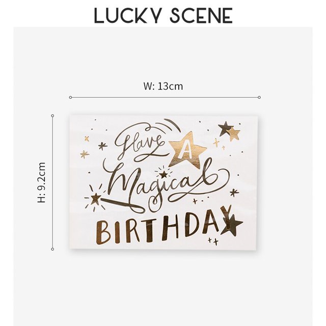 Gilded Korean Creative Holiday Card Blessing Card Thank You Birthday Mother's Day Message Small Card S01234 Gao Jinjia LED