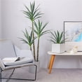 thumbnail image 6 of Home 6Ft Faux Agave Tree, Artificial Plant With 3 Heads, Faux Tree In Pot With Realistic Bark And Lifelike Leaves, Artificial Agave Plant For Living Room Balcony Floor Decor, 6 of 6