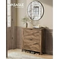 thumbnail image 2 of VASAGLE LIRY Collection - Armoire de Rangement pour Chaussures avec 2 Tiroirs Basculants, Meuble à Chaussures Étroit Autoportant pour Entrée, Style Ferme, Convient de 12 à 16 Paires, Brun Miel, 2 of 6