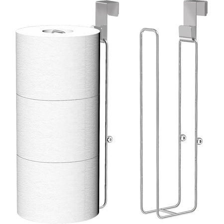 Toilet Paper Holder Brushed Nickel for 3 Roll Tissue, 1 Pack Bathroom Toilet Paper Storage Over The Tank, Stainless Steel Rustproof Bathroom Toilet Paper Roll Holder Wall Mount