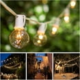 thumbnail image 5 of 50 Foot Globe String Lights - White Wire - 50 G40 Clear 1.6 Inch Bulbs (+ 2 Free Spares) for Cafe Bistro Bedroom Wedding and Tent Lighting, 5 of 10