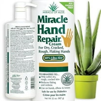 Miracle of Aloe Miracle Hand Repair Cream 32 oz  with Pump - Healing Aloe Vera Lotion for Dry, Cracked Hands with 60% Ultra Aloe Gel - Moisturizes, Softens, and Repairs - Non-Greasy, Lightly Scented