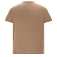 thumbnail image 4 of BiZtdJrK Mens V Neck Short Sleeve T Shirt Solid Color Cotton Basic Tees Tops Summer Hippie Clothes Streetwear Brown XXL, 4 of 6