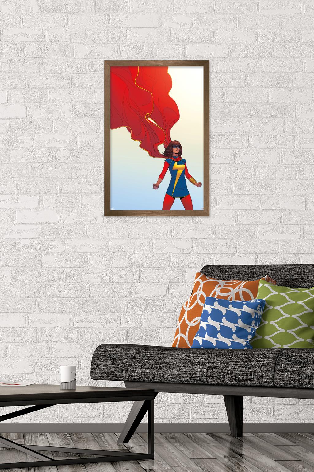 Marvel Comics - Ms. Marvel - Ms. Marvel #3 Wall Poster, 14.725" x 22.375", Framed