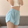 thumbnail image 3 of (Número de código: 1-S 2-M 3-L) Pantalones cortos con bolsillo de amor a escala de pez M blancos, pantalones de pierna ancha rectos de diseño informal sueltos de verano para mujer, pantalones altos, 3 of 8