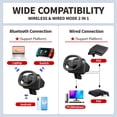 thumbnail image 4 of Volante de carreras inalámbrico NBCP para videojuegos con pedal para Nintendo Switch, 4 of 9