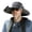Black, variant on Solar Powered Fan Cooling Dual Fans Wide Brim USB Rechargeable Water-Resistant Bucket Unisex Hat for Outdoor Work Camping Hiking, 2 Charging Mode Outdoor Summer Sun Hat
