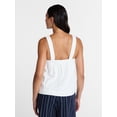 thumbnail image 4 of Time and Tru Women's Linen Blend Square Neck Tank Top, Sizes XS-XXXL, 4 of 6