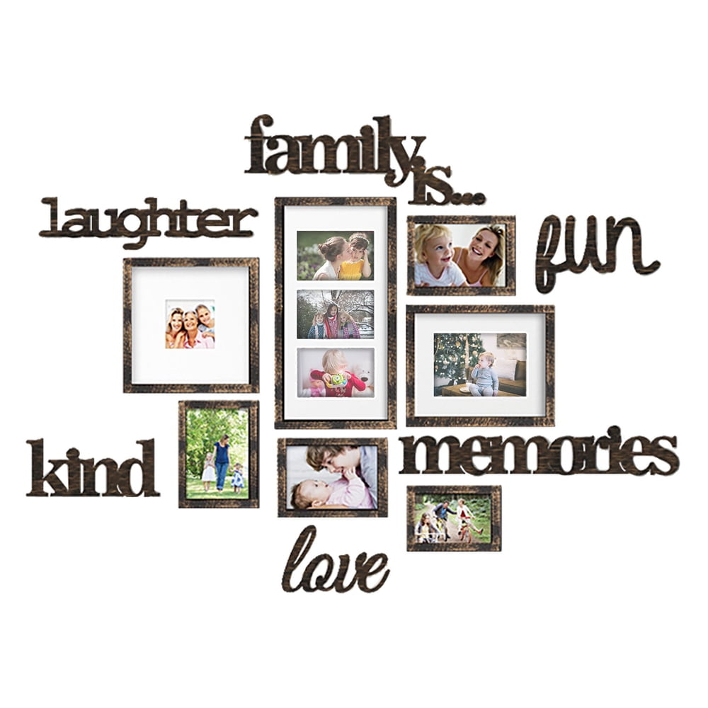 Photo Frame Picture Frame Family Set Made to Display Three 4x6 Photos