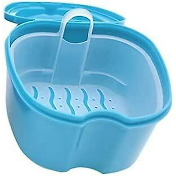 Dww-bote Dentier Avec Panier Bote De Rangement Appareil Dentaire Bleu Pour Protge Dents Bleu Clair