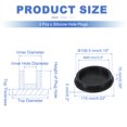 thumbnail image 2 of Uxcell 3 Pcs Tapón de Silicona en Forma de T, Diámetro 105 mm/4.13 Pulgadas, Tapón de Silicona Impermeable Reutilizable para Sellar Agujeros Redondos en Equipos de Tuberías, Negro, 2 of 7