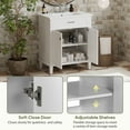 thumbnail image 5 of 30-inch Bathroom Vanity with Ceramic Basin, Soft Close Door and Adjustable Shelves, White, 5 of 20