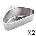 thumbnail image 1 of 2x Cesta de Drenaje Triangular para Fregadero, Recogedor de Alimentos con Ventosa, Desagüe para Fregadero de Cocina, Colador de Esquina para Fregadero Soledad colador de fregadero de esquina, 1 of 10