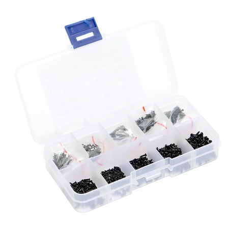 

Meterk 1000pcs Mix PA Phillips-head Micro Screws Set Round Self-tapping Electronic Small Wood Screws Kit with Storage Box