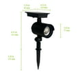 thumbnail image 6 of Mainstays Solar Powered Black LED Landscape Spot Light, 60 Lumens, 6 of 8